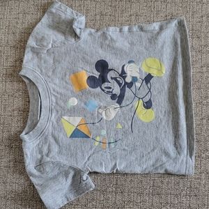 🎉HP🎉 Disney Jumping Beans Mickey Mouse grey t-shirt, size 6m